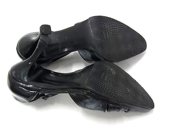 超美品　エンポリオアルマーニのパンプス EMPORIO ARMANI エンポリオアルマーニ レザー アンクルストラップ