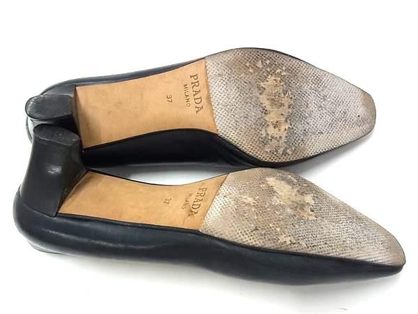 PRADA プラダ レザー ヒール パンプス サイズ 37( 約24cm) 靴 シューズ