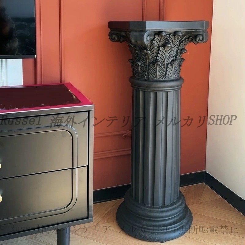 インテリア★置物★ローマ風中古品 オブジェ 柱 古代 ローマ風 ヴィンテージ調 全長 125cm おしゃれ