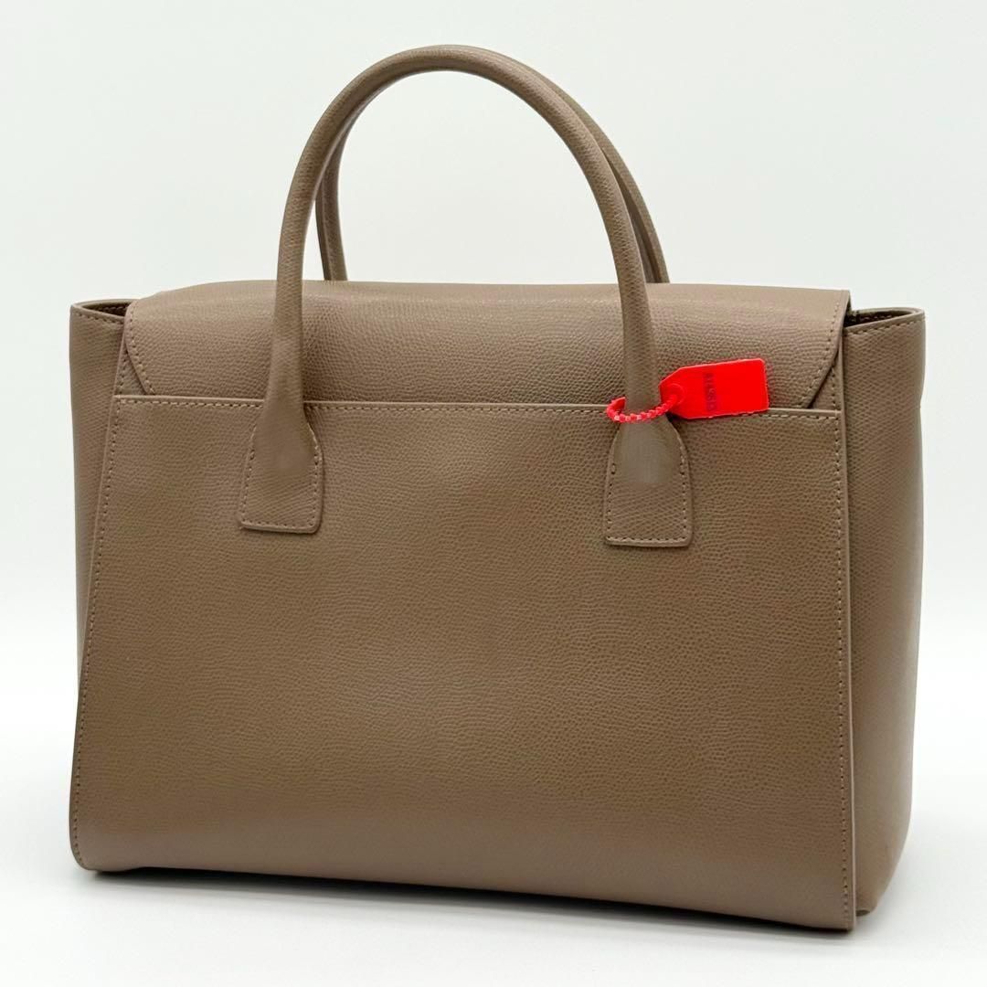 極美品】FURLA メトロポリス サッチェル ハンドバッグ 2way 茶色 