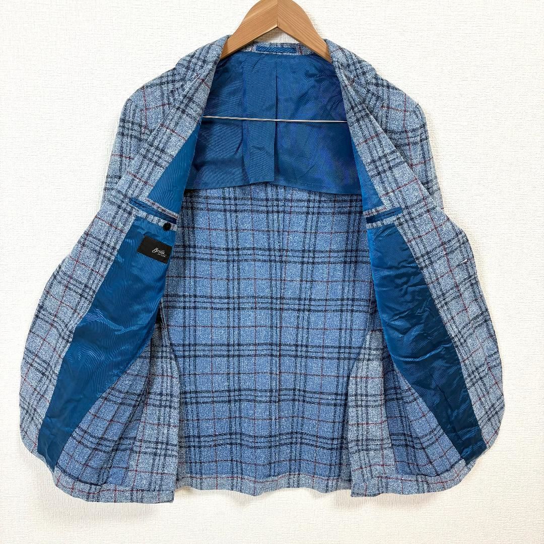 美品 ブリッラ ペル イル グスト 麻絹混テーラードジャケット 46