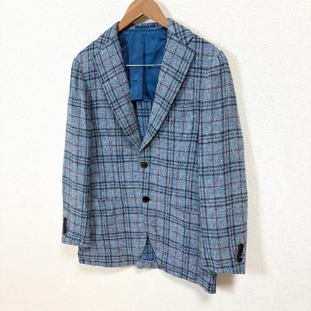 美品 ブリッラ ペル イル グスト 麻絹混テーラードジャケット 46