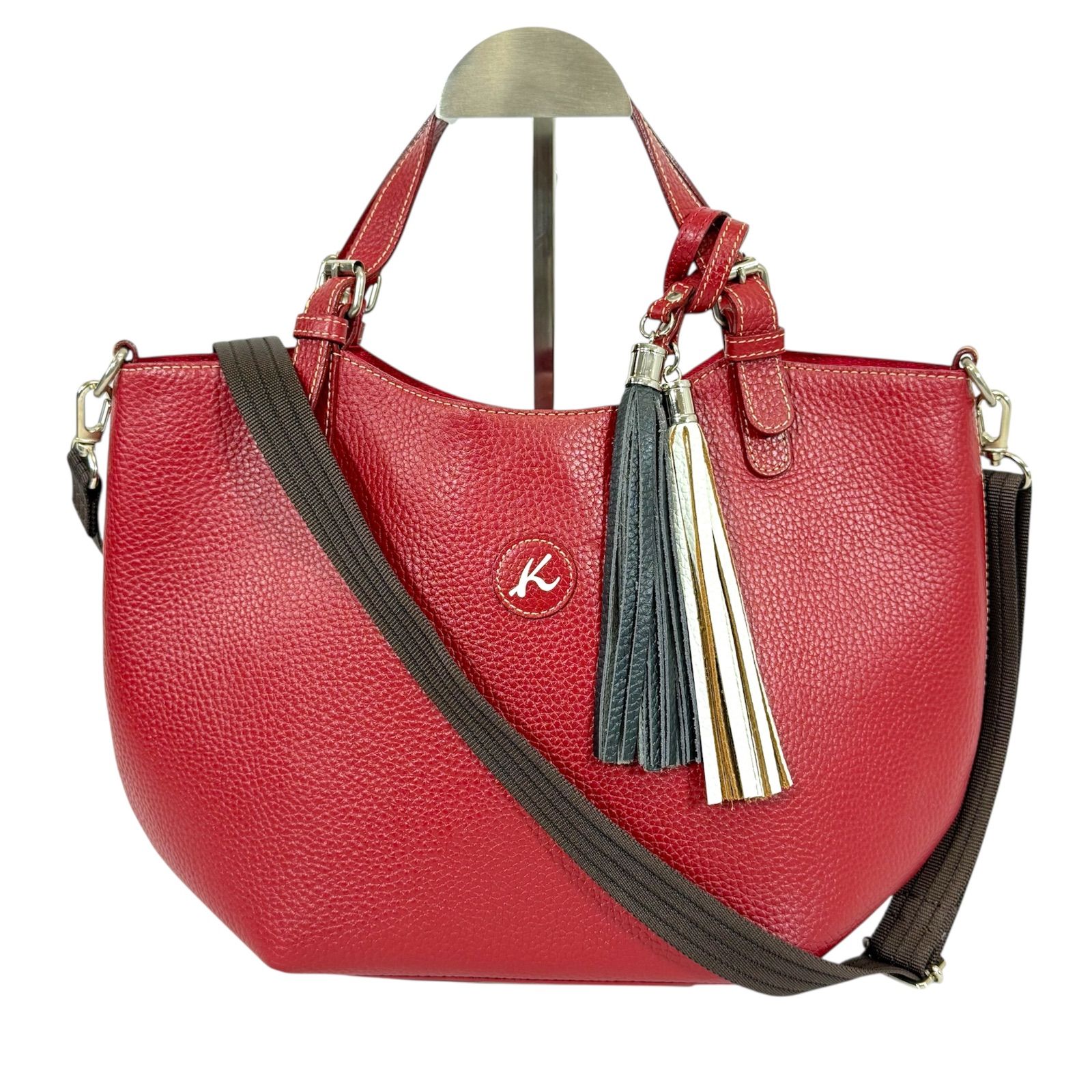 美品】Kitamura2 キタムラ レザー ロゴ 2way トートバッグ ショルダー 