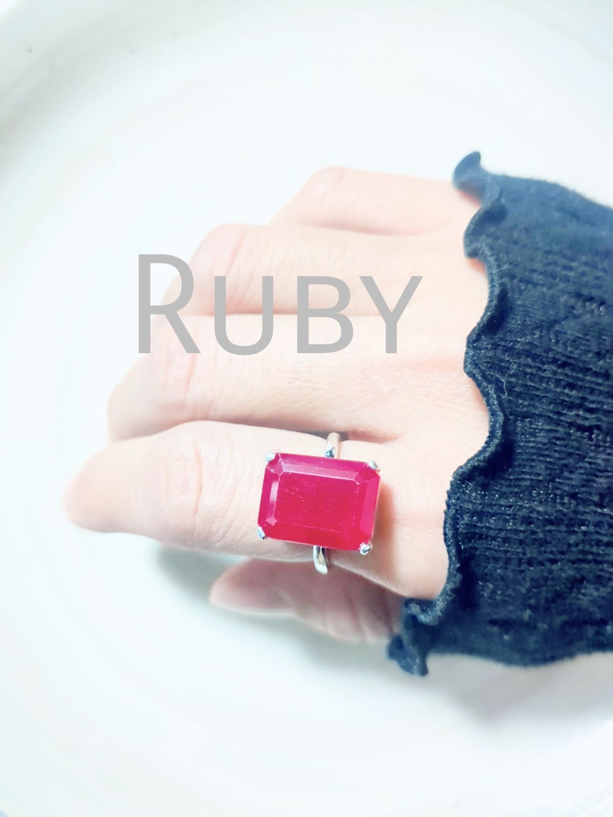 New ☆ 新作☆『ルビー』☆の世界でひとつの天然石リングsilver925