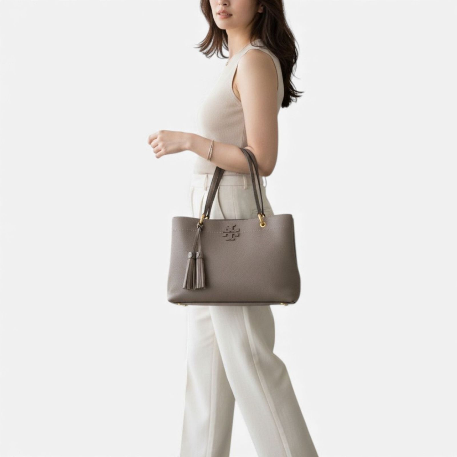 Tory Burch トリーバーチ マックグロー タッセル トートバッグ レザー