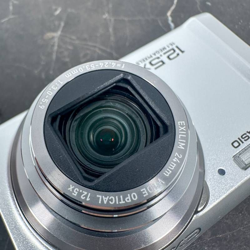 美品】CASIO EXILIM EX-ZS160 シルバー CCD 1610万画素 12.5倍ズーム 