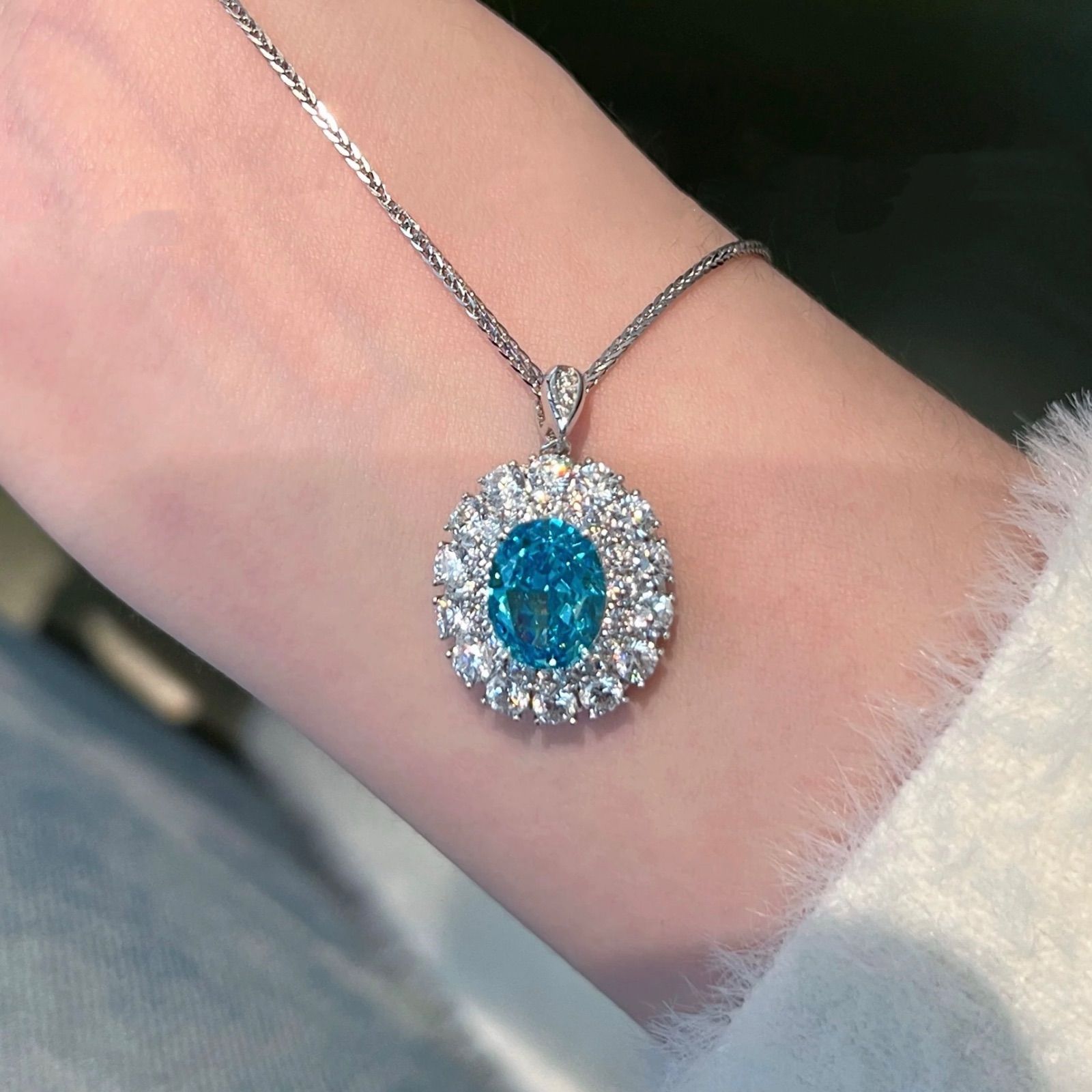 極品】スリランカ産アクアマリン ネックレス PT950 プラチナ 2.63