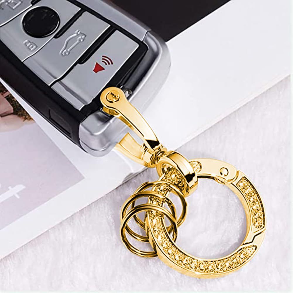 新着商品】対応 鍵 自転車 家 車 ゴールド レディース キーリング