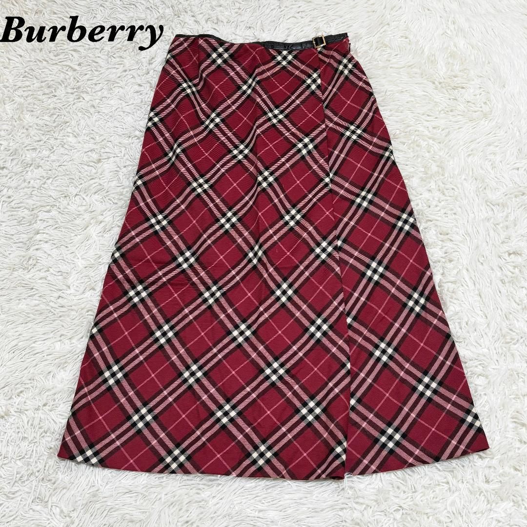 【極美品】BURBERRY LONDON ノバチェック アルパカ スカート 38 美品 Burberry London ノバチェック ロングスカート 38 レッド - メルカリ