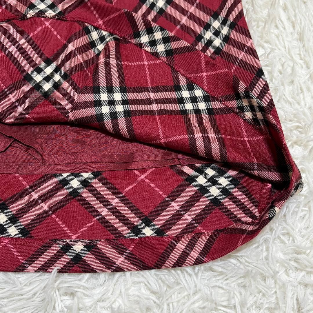 美品 Burberry　London　ノバチェック ロングスカート 38 レッド 美品 Burberry London ノバチェック ロングスカート 38 レッド - メルカリ