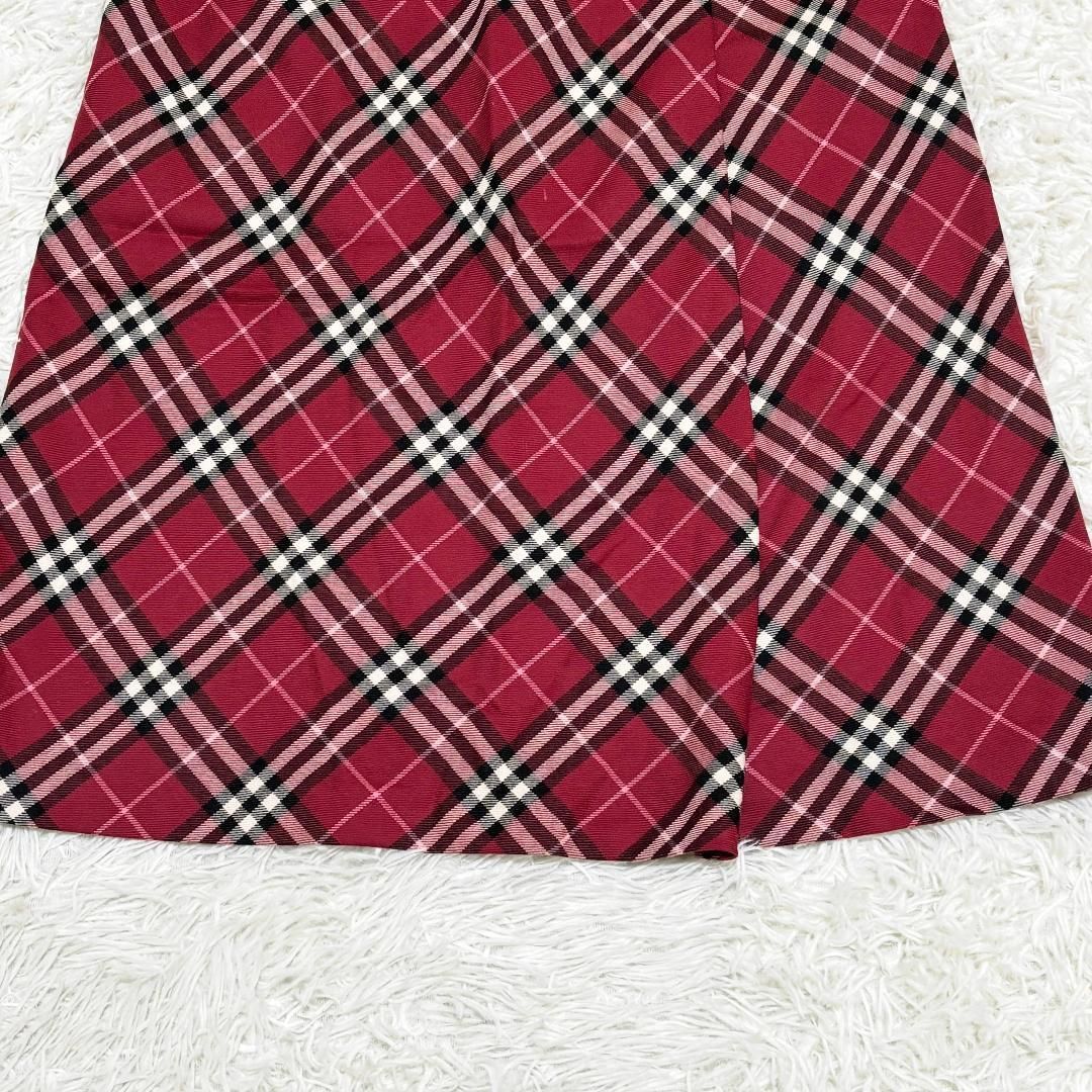 美品 Burberry London ノバチェック ロングスカート 38 レッド - メルカリ