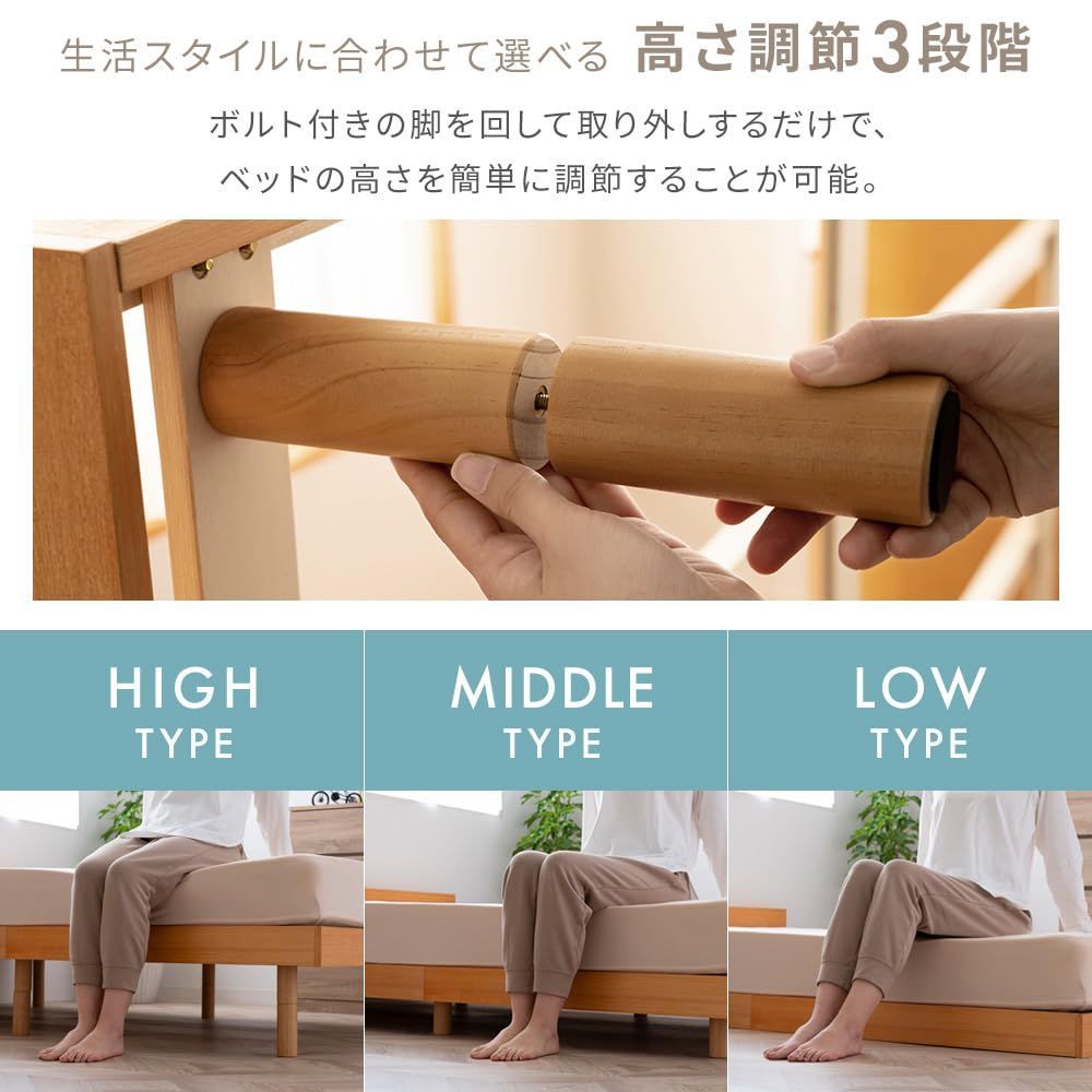 在庫処分】アイリスプラザ ベッド ベッドフレーム 2口コンセント・USB