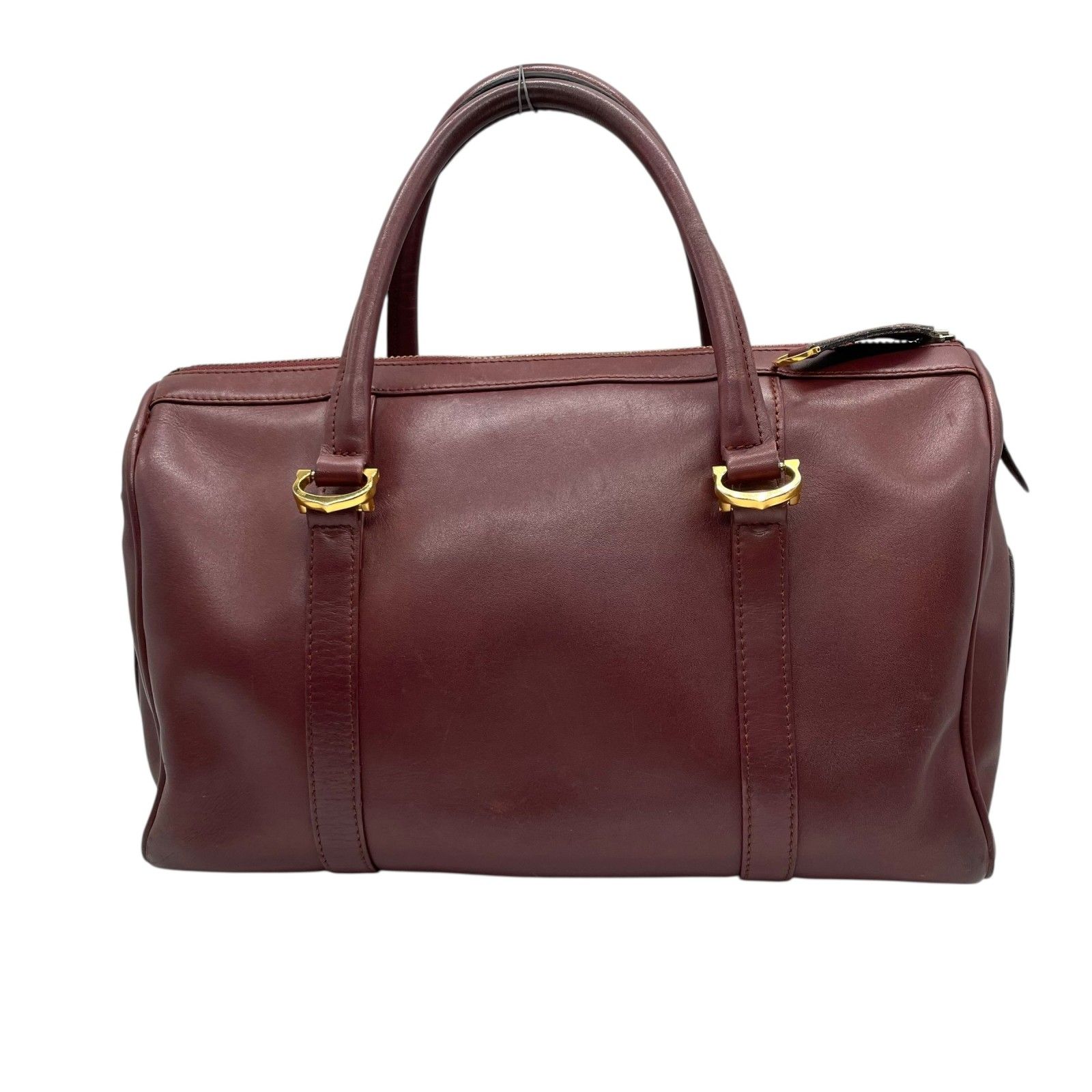 Cartier マスト ドゥ カルティエ ミニボストン ハンドバッグ レザー