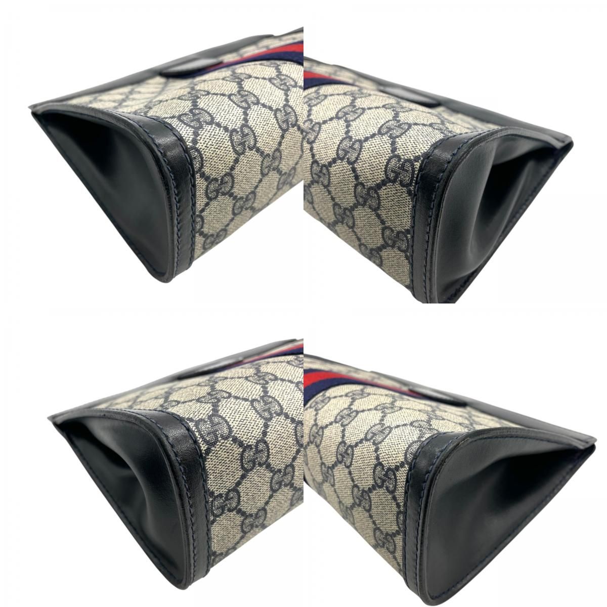 【GUCCI】クラッチバッグ GGスプリーム/シェリーライン　ビンテージ GUCCI オールドグッチ GGスプリーム シェリーライン クラッチバッグ