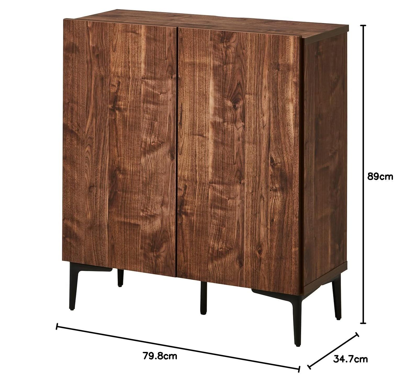 大川家具 ウォールナット キャビネット 人気商品】ウォールナット フィスバ サイドボード キャビネット 370452