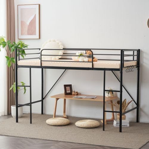 人気商品】子供部屋スチール 北欧風 収納 木 シングルベッド 耐震