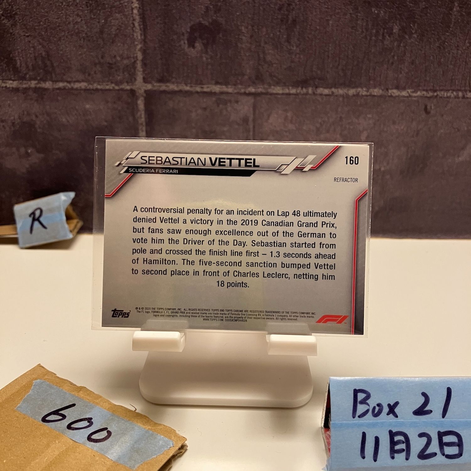 その他 2020 Topps F1 Vettel Variation Refractor 豊富な，新作】 2020 Topps F1 Vettel Variation Refractor