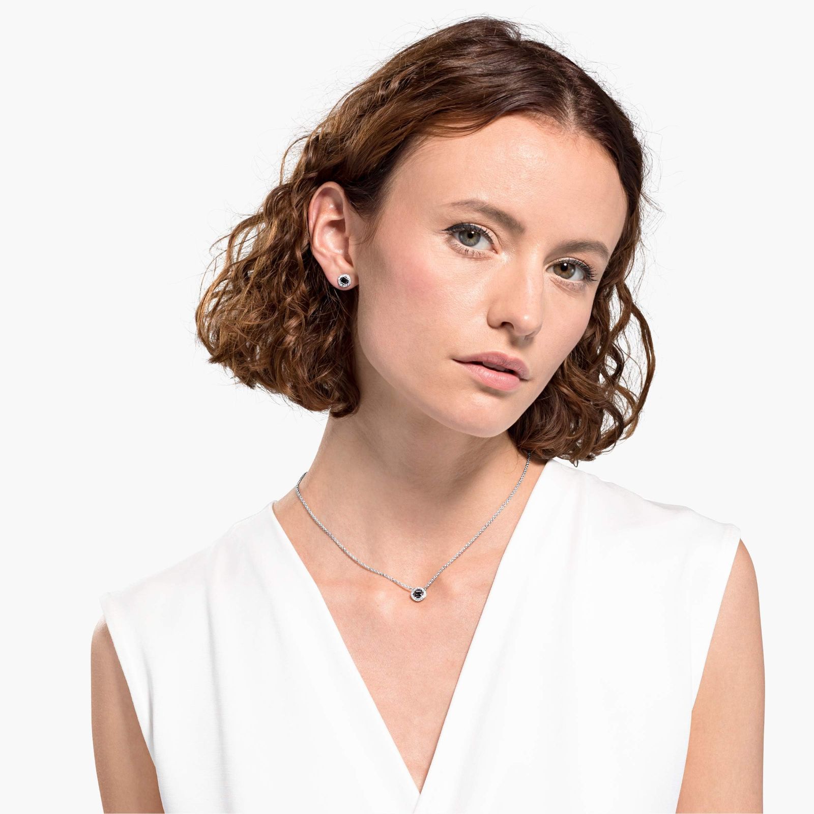 特価セール】クリスタル Square Angelic ネックレスとピアス