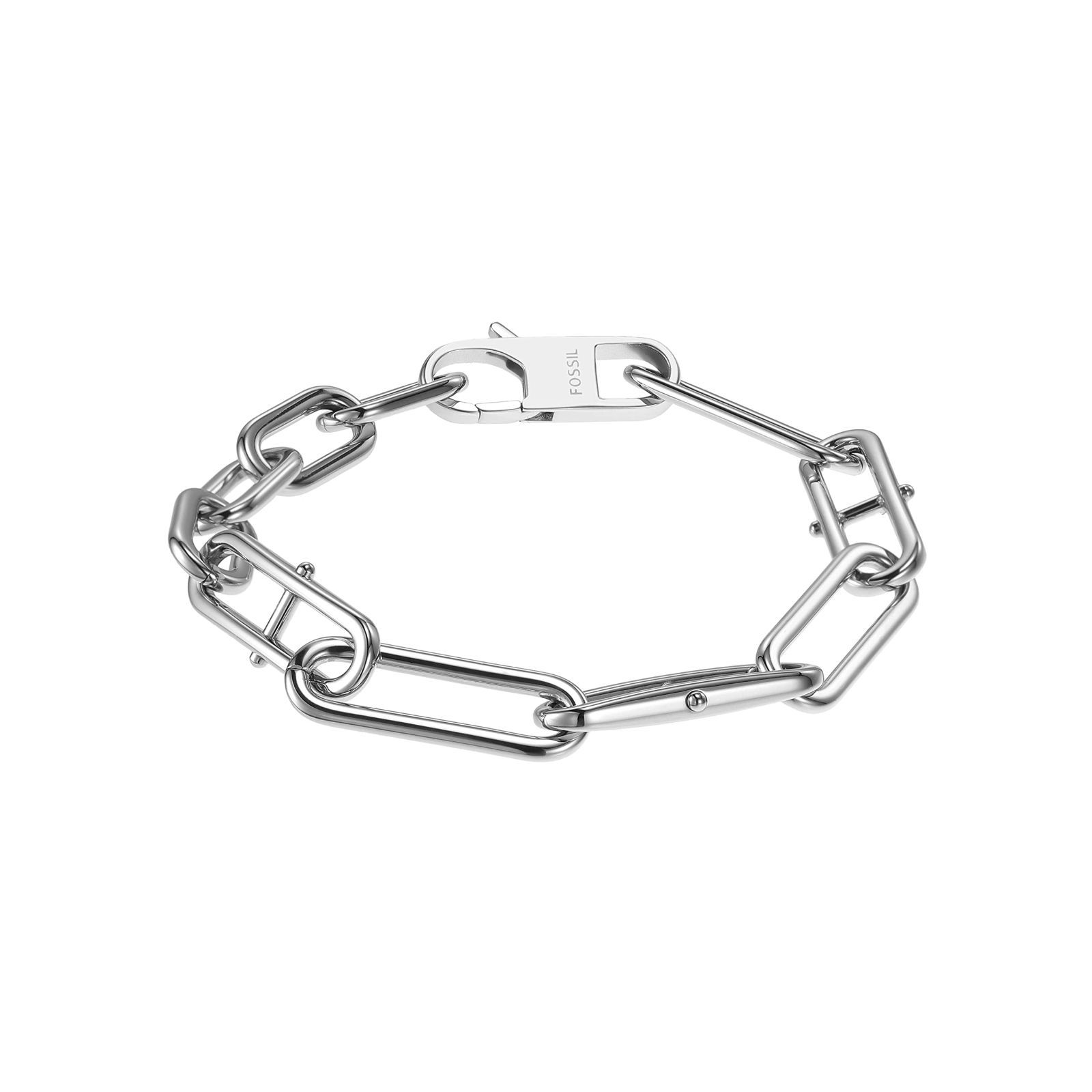人気商品】HERITAGE D-LINK [フォッシル] ステンレススチール チェーン 