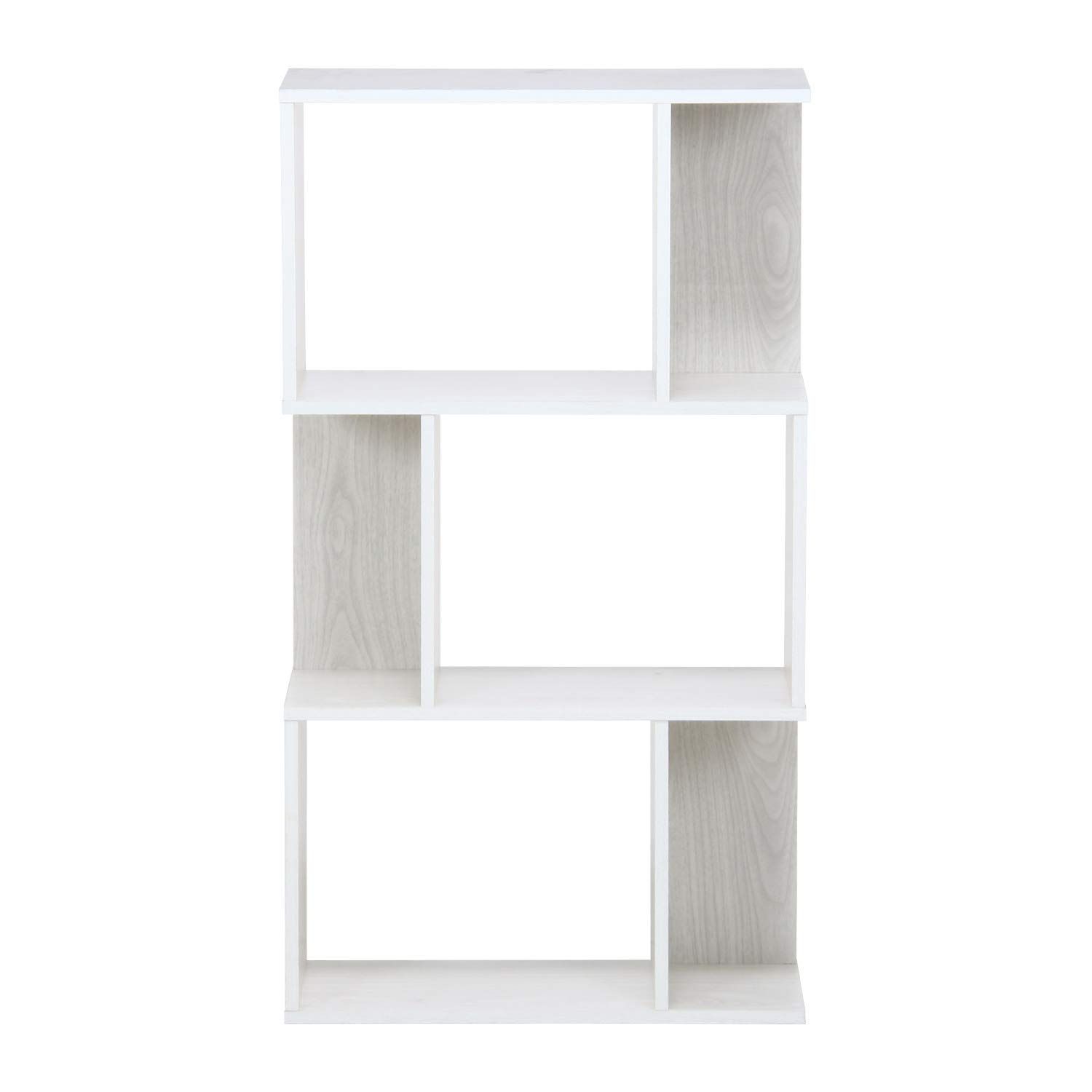 特価セール】幅59×奥行24×高さ106cm ホワイトウォッシュ 3段