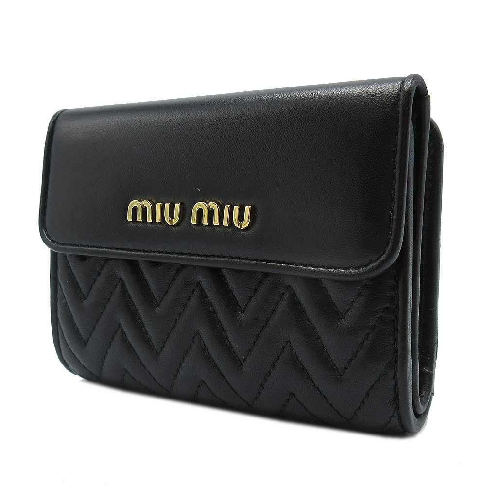 miumiu NAPPA IMPUNTURE ケース 財布 NERO miumiu NAPPA IMPUNTURE