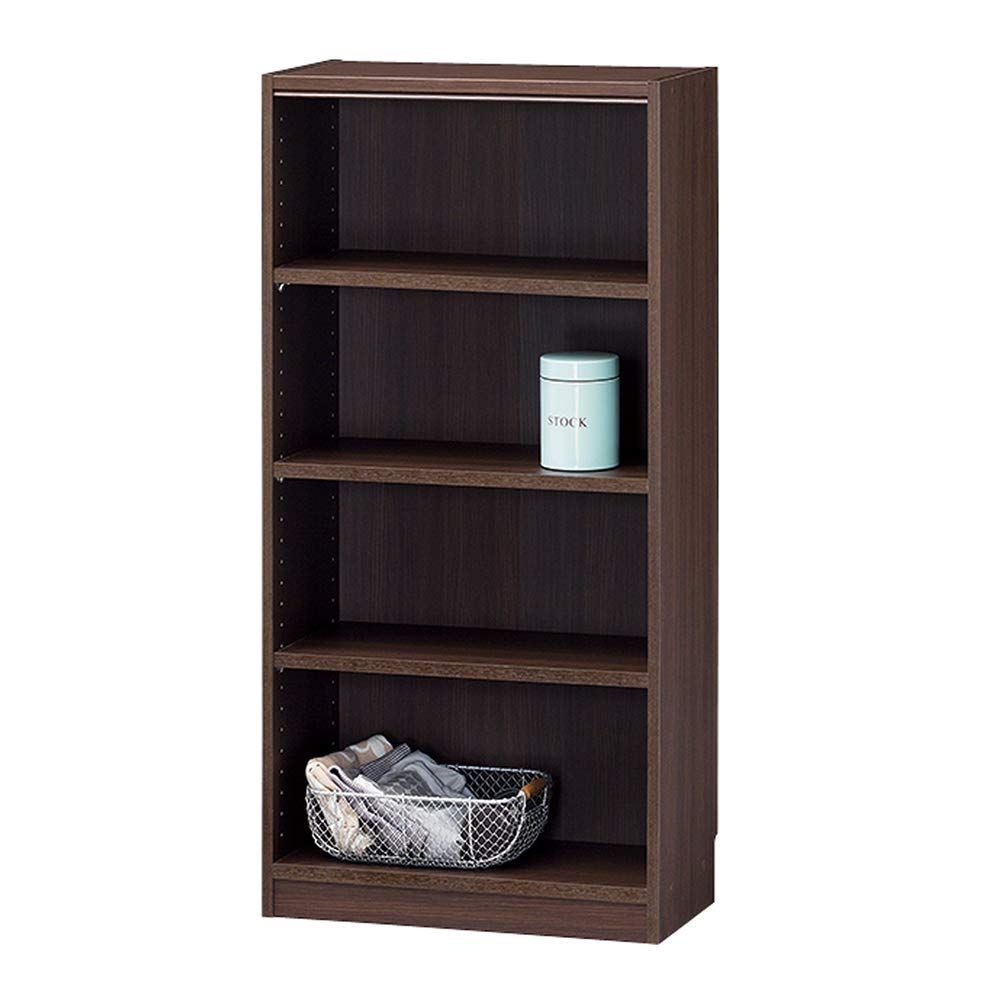 奥行29 cm TNL 1259 DK 高さ120 幅59 ダークブラウン 棚板耐荷重10 kg 豊富なサイズバリエーションでどんな部屋にも合わせやすい タナリオ 本棚 シェルフ 組み合わせ自由なフリーラック 白井産業