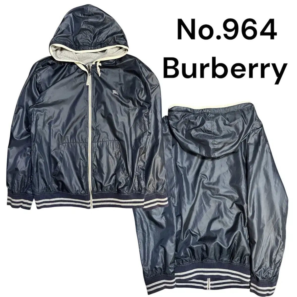 BURBERRY ブラックレーベル リバーシブル 양면 フード ジップアップ