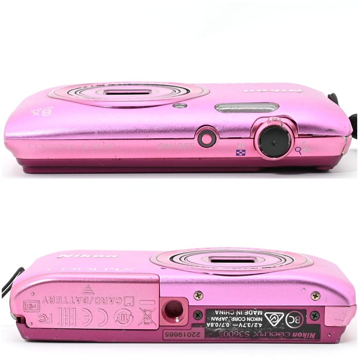 1088＜並品＞ Nikon デジタルカメラ COOLPIX S3600 8倍ズーム 2005万