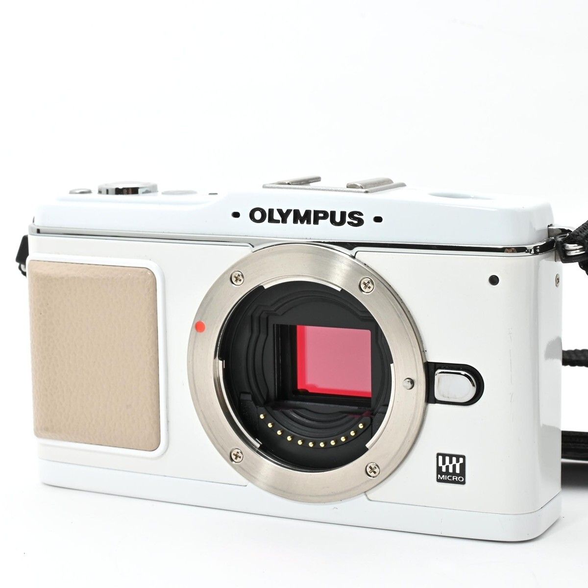 1102＜良品＞ OLYMPUS ミラーレス一眼 E-P1 ボディ ホワイト E-P1 BODY