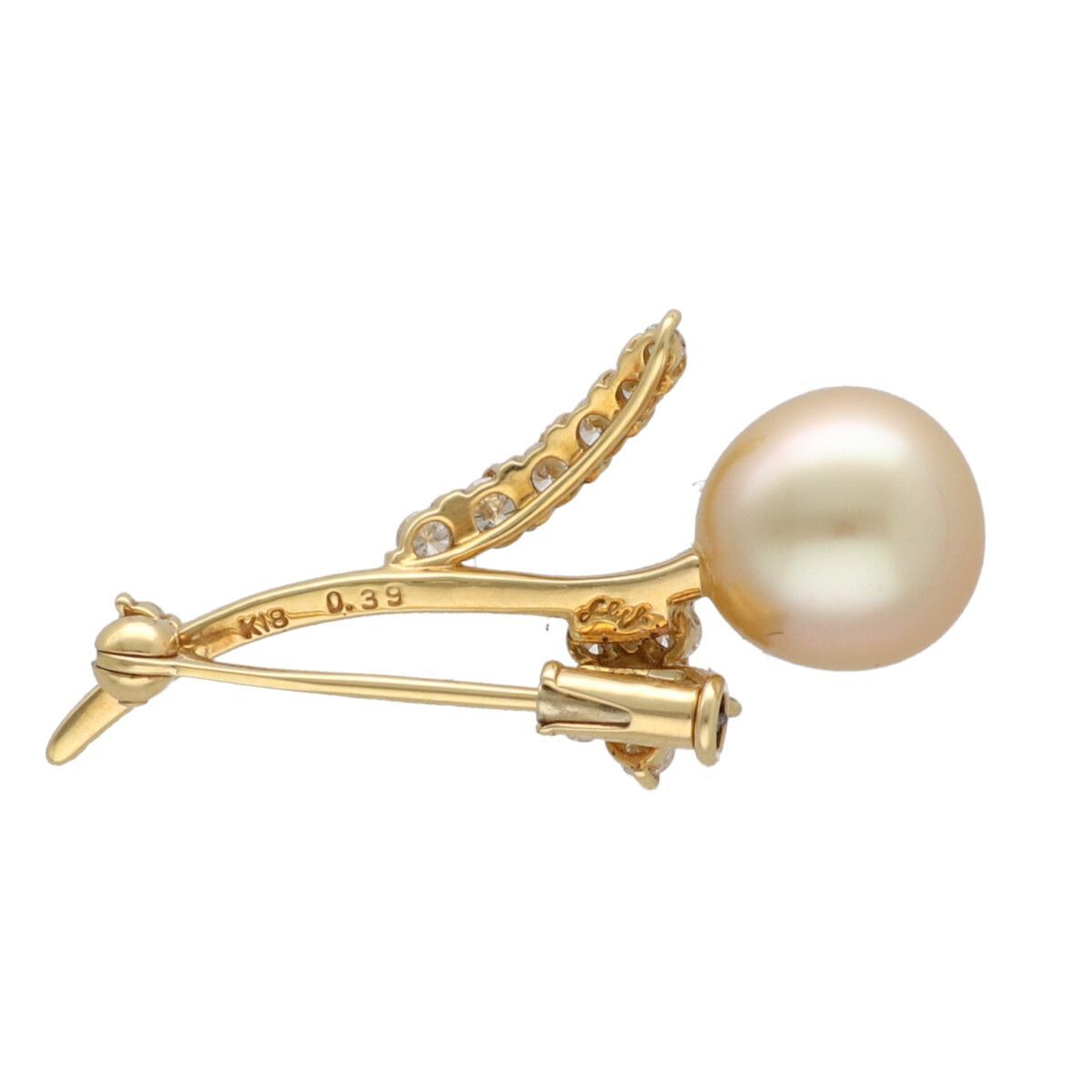 中古】 No brand ノーブランド ブローチ 南洋真珠 ゴールドリップ
