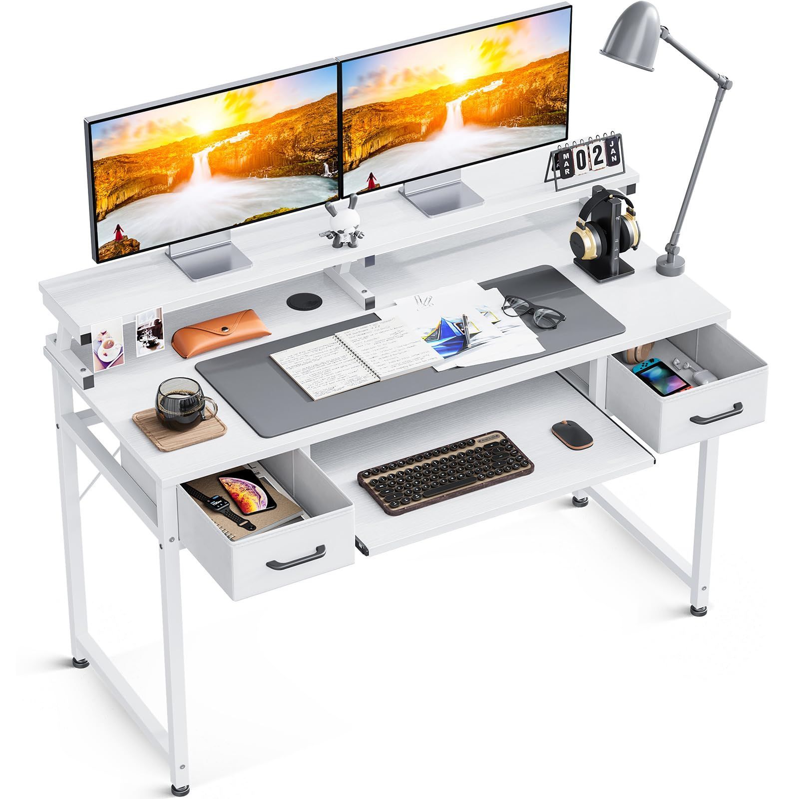 特価セール】パソコンデスク キーボードスライダー付き 幅120cm