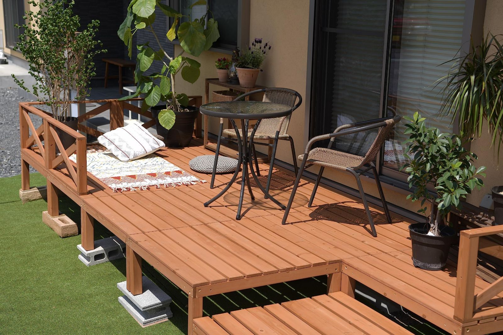 特価商品】ガーデンガラステーブル 直径60x高さ70cm 6.14㎏ ガーデン