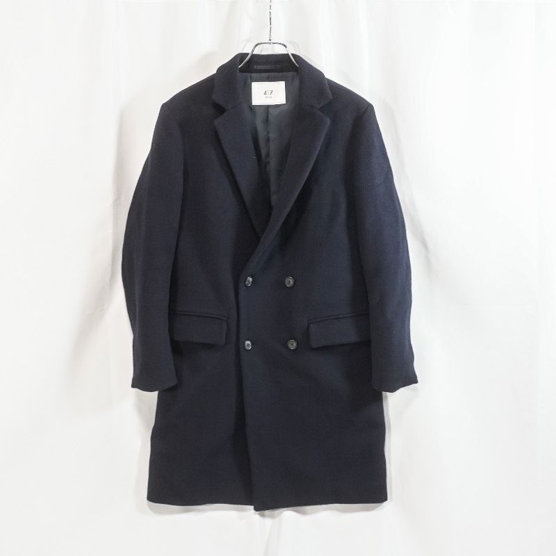 417 ÉDIFICE エディフィス ダブルチェスターコート ロング ウール