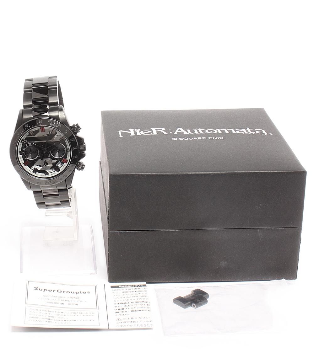 腕時計 NieR:Automata 2B(ヨルハ二号B型) モデル クオーツ メンズ