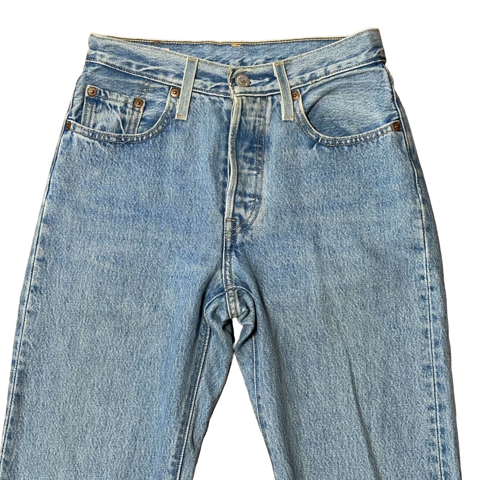 LEVI'S PREMIUM 501 カンボジア製 ハイウエスト テーパードデニム ブルー サイズW24 レディースXS リーバイス プレミアム