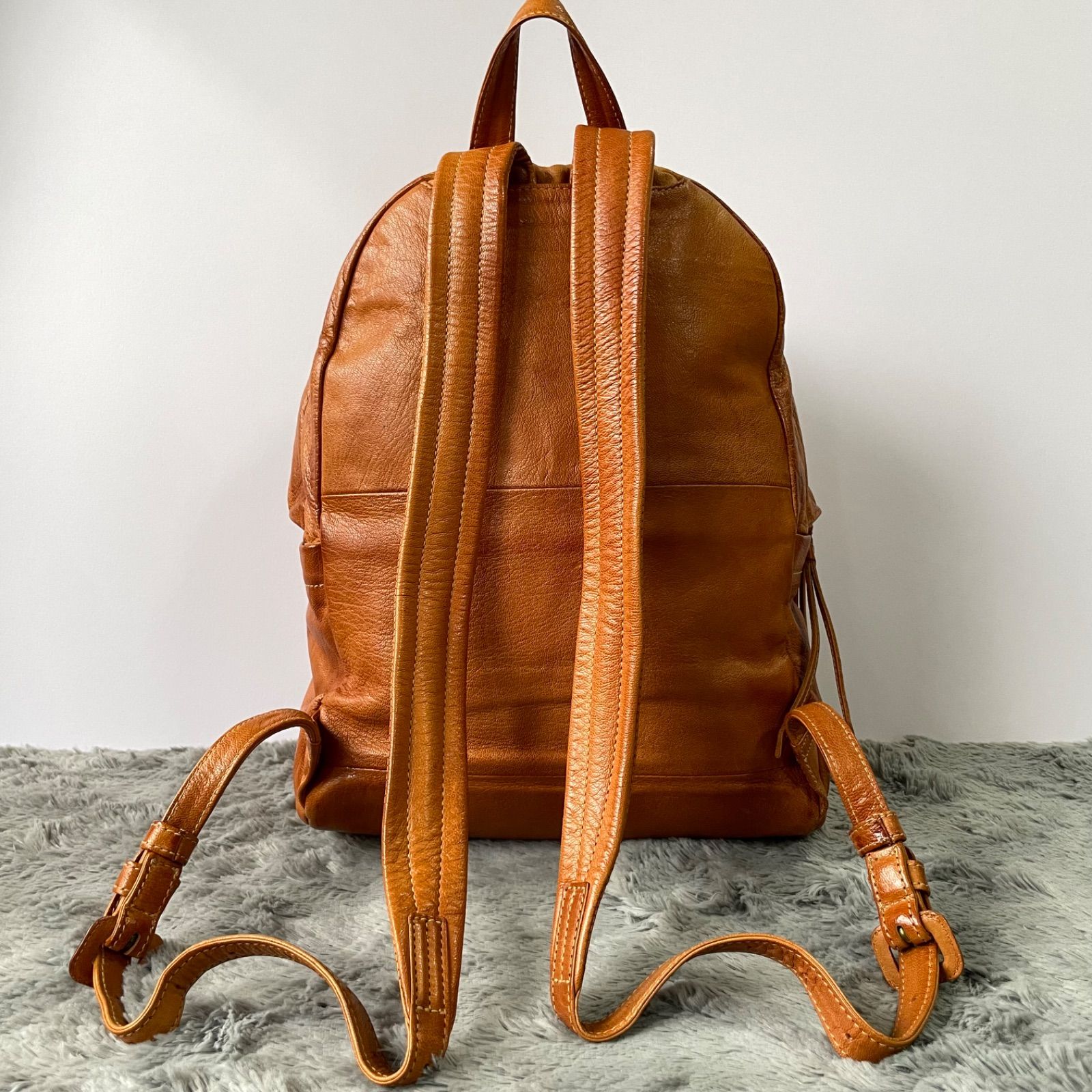 genten ゲンテン ゴートヌメ レザー リュック バックパック ブラウン