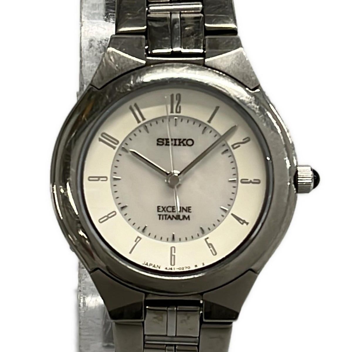 美品】セイコー エクセリーヌ シェル ダイヤ レディース 腕時計 381 美