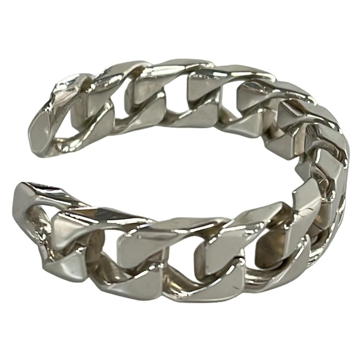 GIVENCHY(ジバンシー) バングル美品 ラージチェーンバングル シルバー