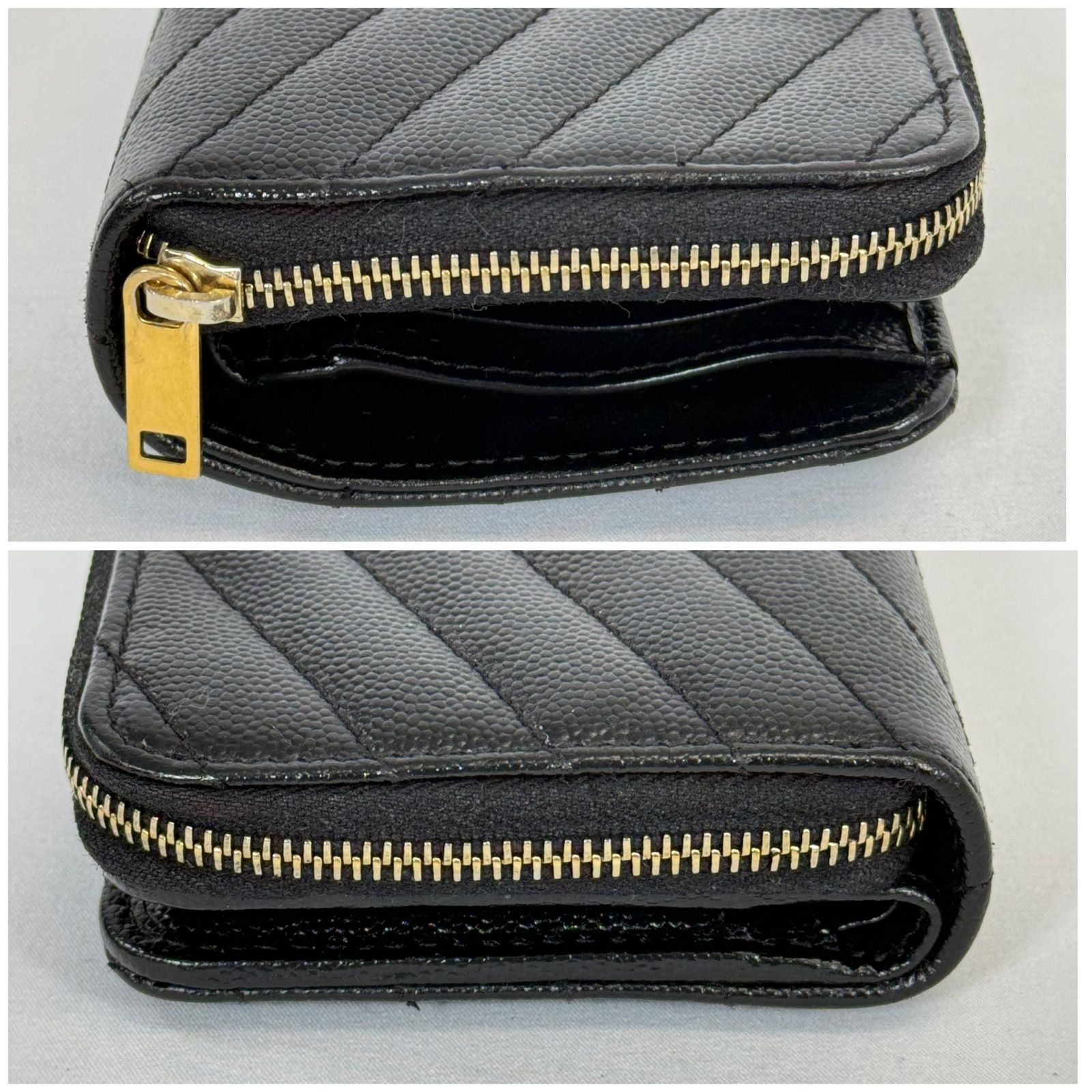 人気・美品】Yves Saint Laurent イヴ サンローラン キャビアスキン