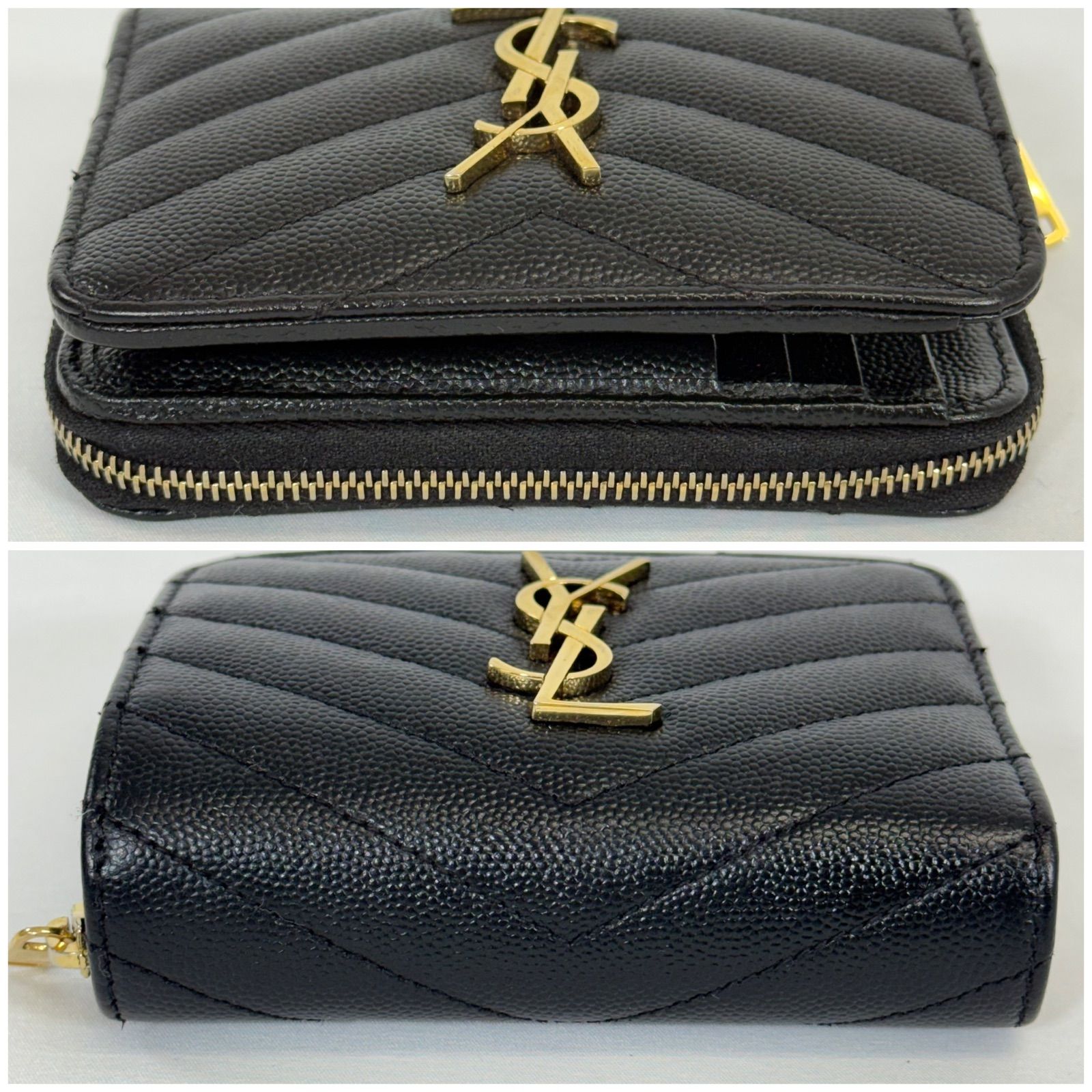 人気・美品】Yves Saint Laurent イヴ サンローラン キャビアスキン