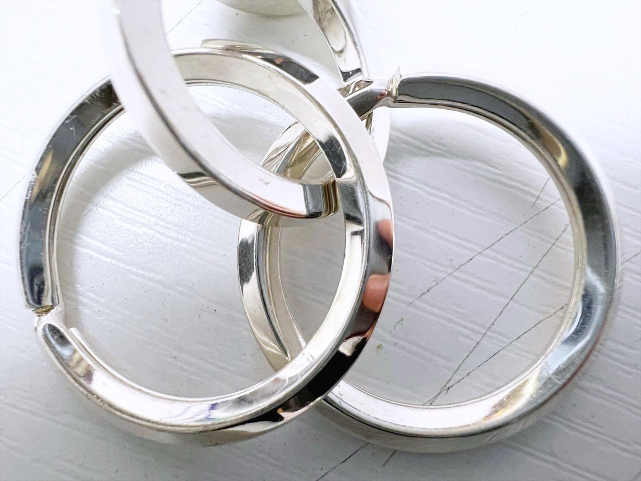 レア 美品 BVLGARI ブルガリ SV925 ビーゼロワン キーリング