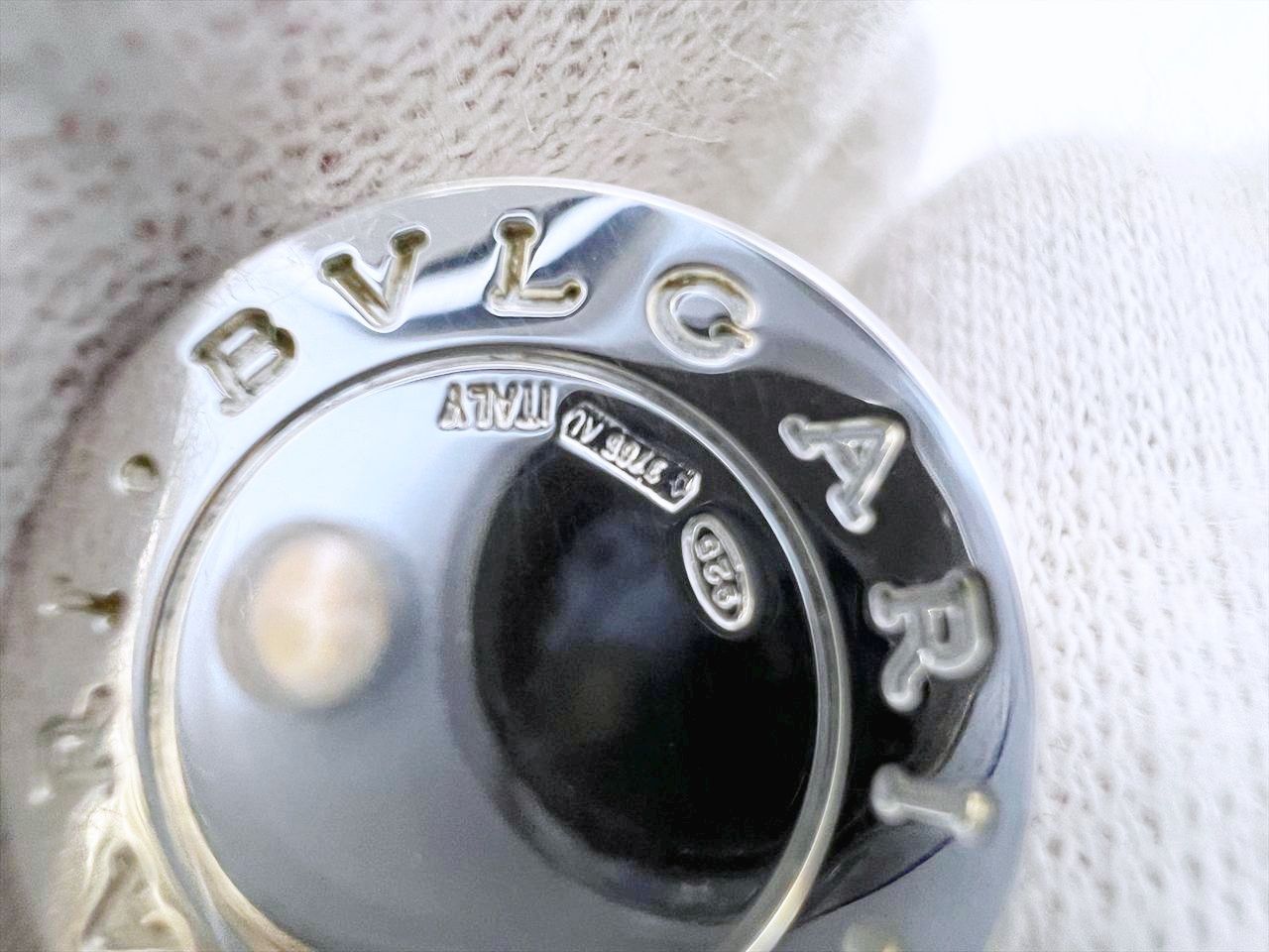 レア 美品 BVLGARI ブルガリ SV925 ビーゼロワン キーリング