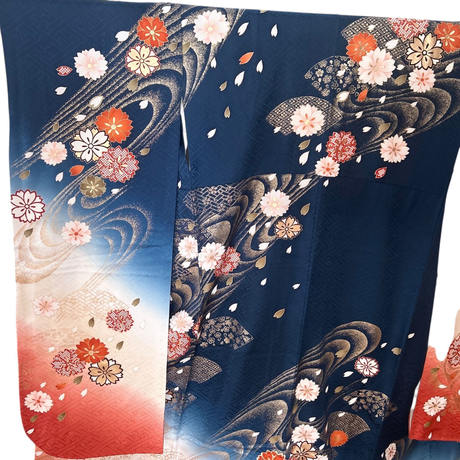 振袖 着物やまと誂製 作家物 正絹 金彩 フルセット 6点 長襦袢 袋帯