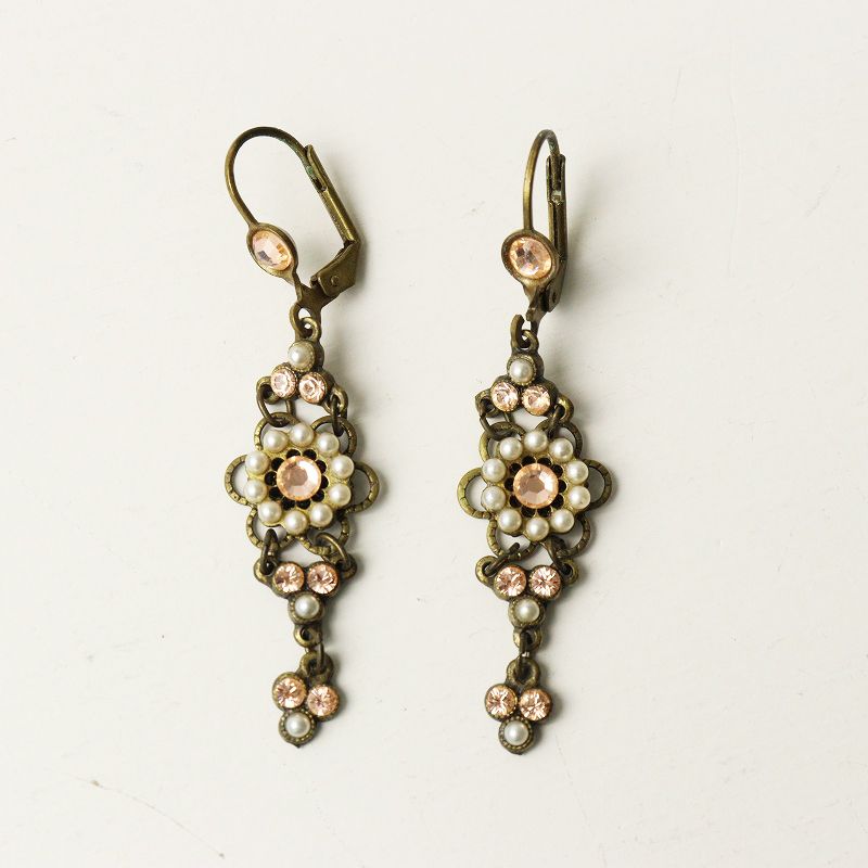 ミハエルネグリン Michal Negrin フラワービジューピアス＼ピンク