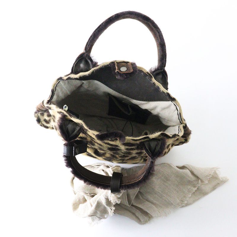 美品✨ebagos エバゴス　かごバッグ　夜na夜na レオパード 美品 希少 レア アーカイブ エバゴス ebagos 夜na夜na レオパード