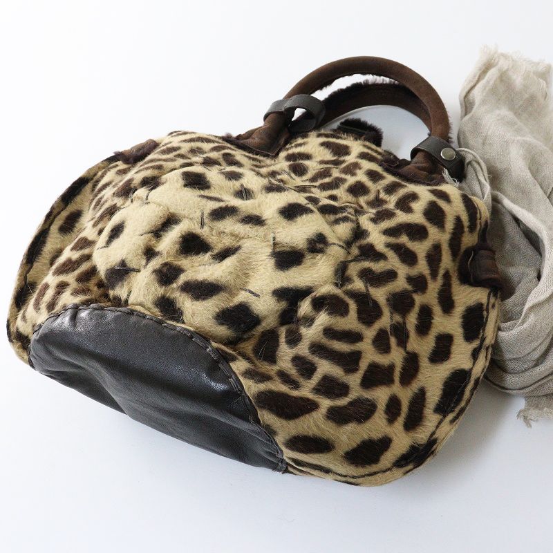 美品 希少 レア アーカイブ エバゴス ebagos 夜na夜na レオパード