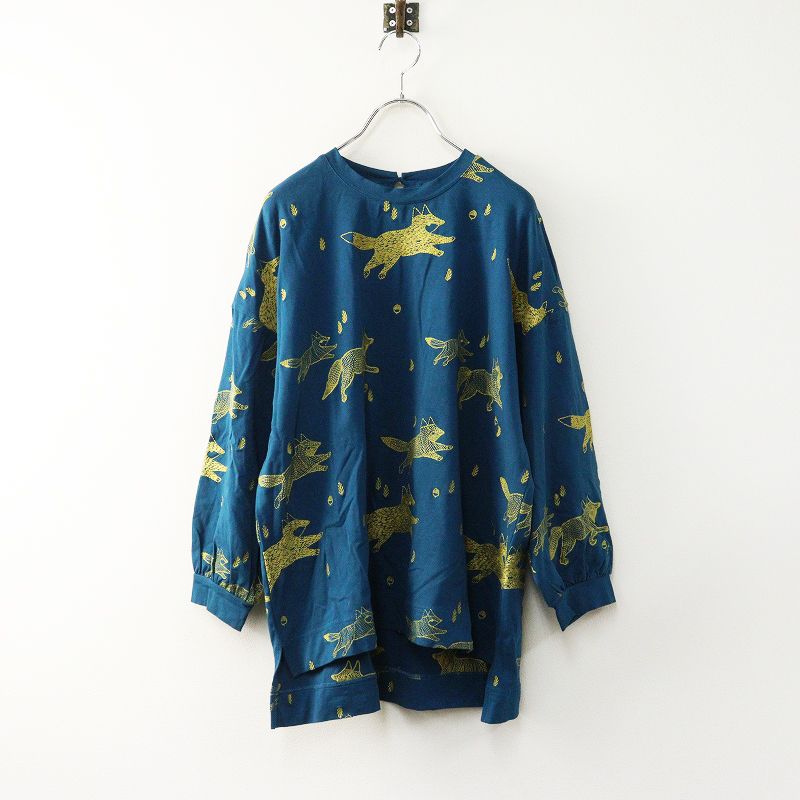 マーブルシュッド marble SUD EMB Kitsune 刺繍 バンドカラープル 