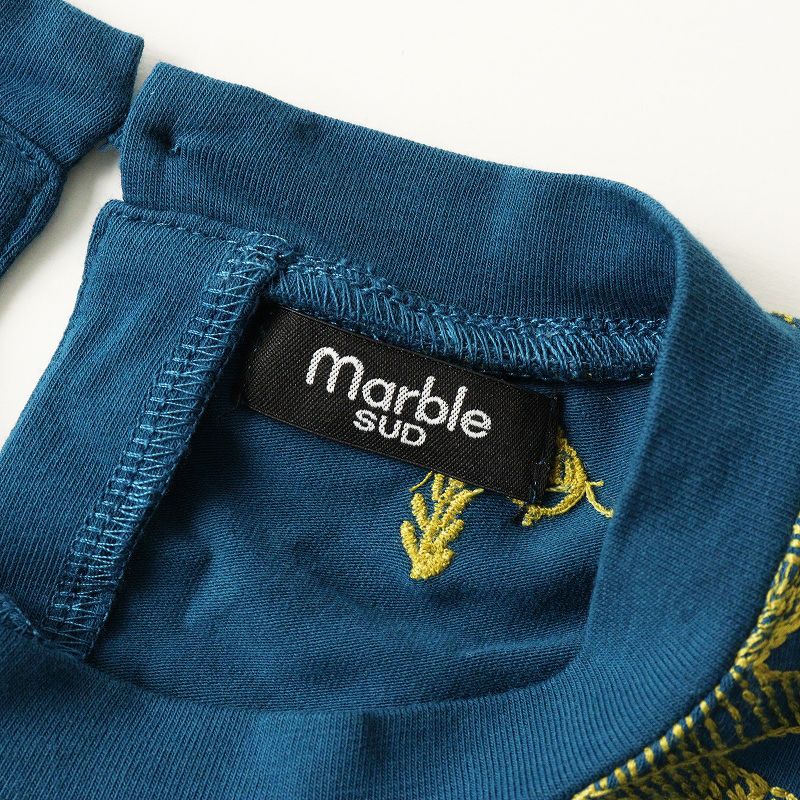 マーブルシュッド marble SUD EMB Kitsune 刺繍 バンドカラープル 