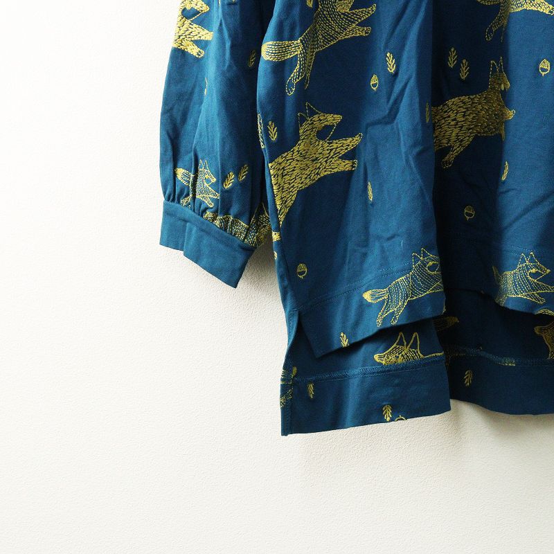 マーブルシュッド marble SUD EMB Kitsune 刺繍 バンドカラープル 
