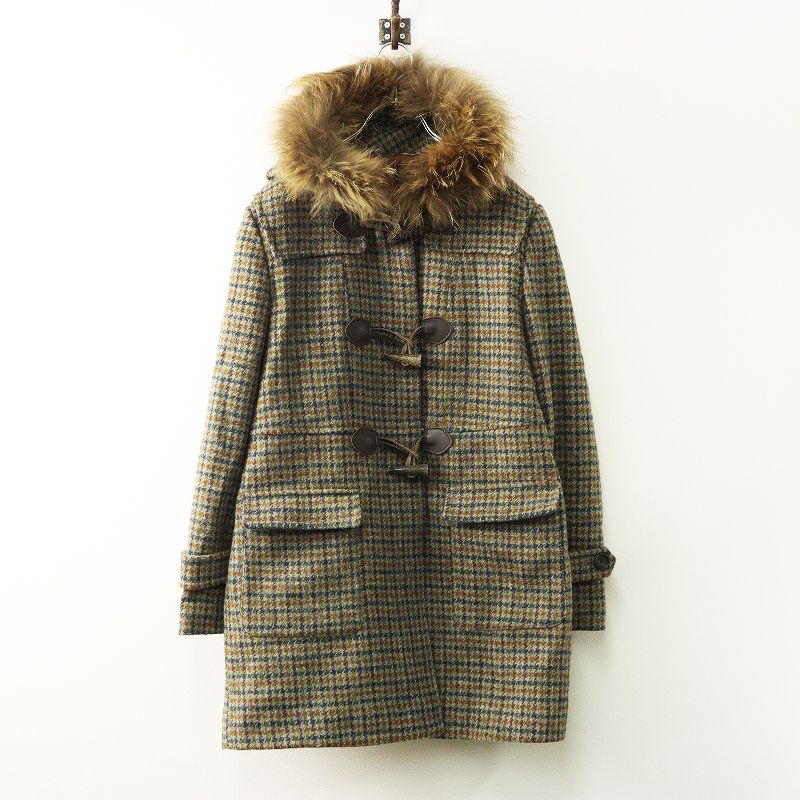 オンワード樫山 即決☆HARRIS TWEED☆L位 ダッフルコート ハリス
